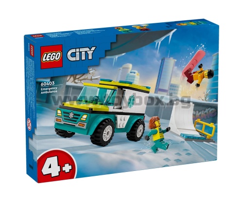 LEGO® City Great Vehicles 60403 - Линейка за спешна помощ и сноубордист