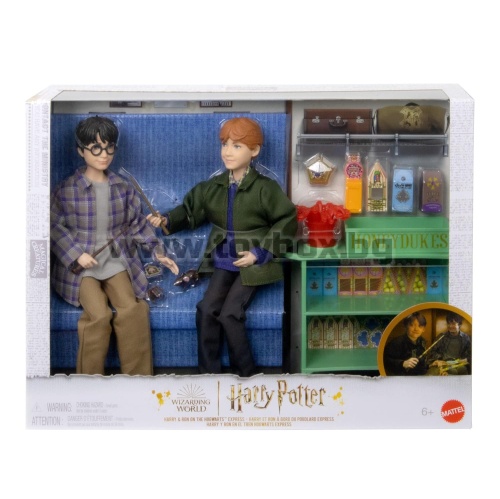 Комплект кукли Хари Потър и Рон Уизли в Хогуортс Експрес