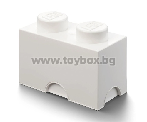 LEGO® кутия за съхранение - Тухличка 2, бяла