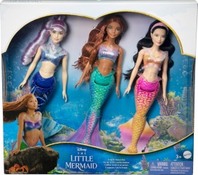 Комплект кукли Малката русалка на Дисни - Мала, Карина и Ариел