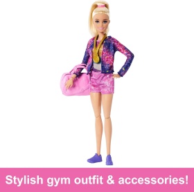 Комплект за игра Barbie - гимнастичка с греда и аксесоари