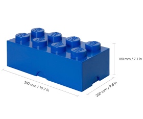 LEGO® кутия за съхранение - Тухличка 8, светло синя