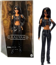 Колекционерска кукла Barbie Алия в черен костюм от изкуствена кожа