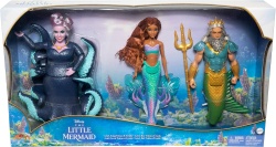 Кукли Mattel Disney Ариел -  Крал Тритон, Урсула и Ариел