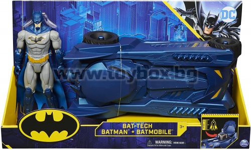 Батман - Батмобил с фигура, 30см