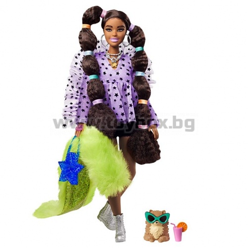 Кукла Barbie Extra - брюнетка с опашки