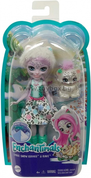 Кукла Enchantimals с животно - Sybill Snow Leopard & Flake