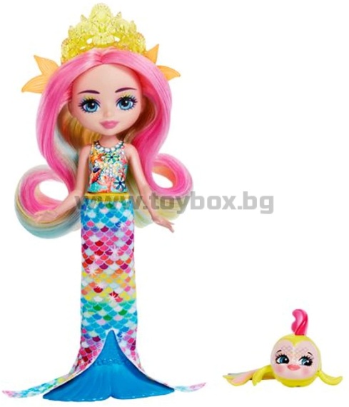 Кукла Enchantimals с животно - Radia Rainbow Fish & Flo