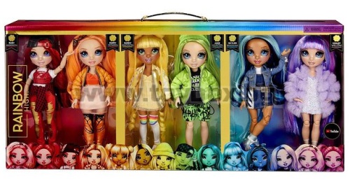 Колекционерски пакет от шест модни кукли Rainbow High ,вариант 1