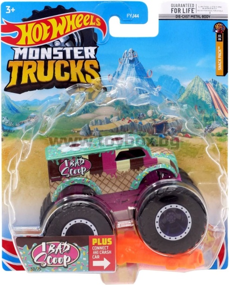 Метална количка Hot Wheels Monster Trucks 1 Bad Scoop