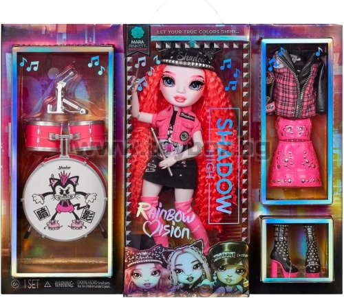 Колекционерска кукла Shadow High,Rainbow Vision Neon Shadow - Mara Pinkett