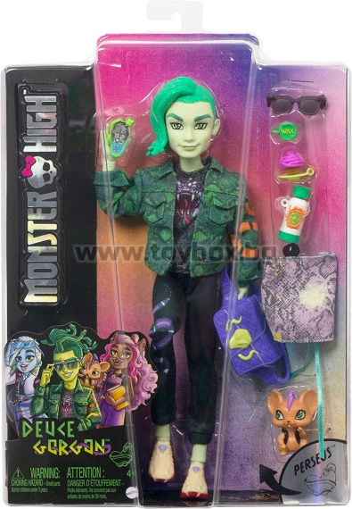 Кукла Monster High, Deuce Gorgon с аксесоари и домашен любимец мишка