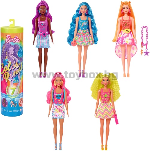 Кукла Barbie Color Reveal - С трансформация, пъстри цветове, асортимент