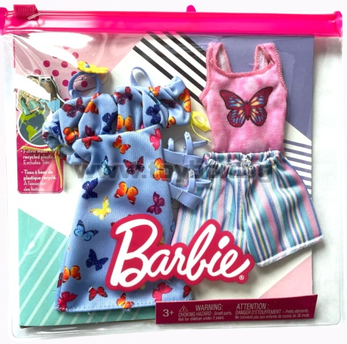 Дрехи за Барби - 2 тоалета и 2 аксесоара за кукла Барби