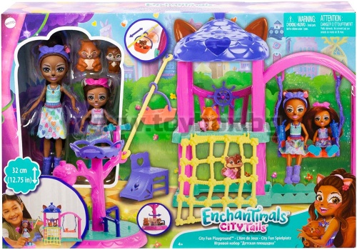 Игрален комплект Enchantimals "Детска площадка" с две кукли