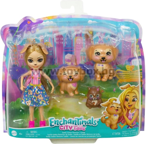 Enchantimals - Комплект семейство кученца с кукла Герика