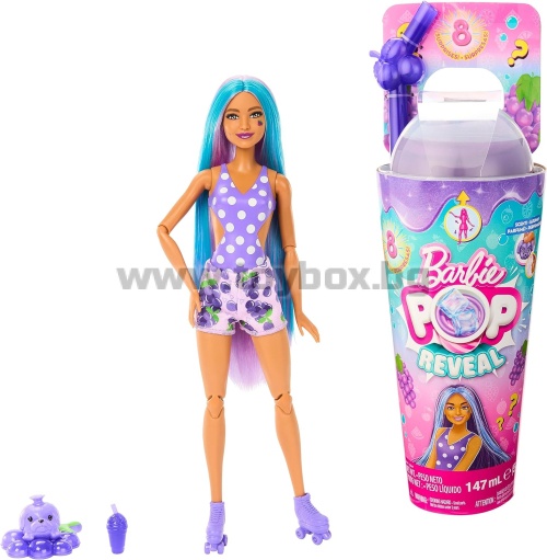 Кукла Barbie Pop Reveal - колекция от плодови аромати - пенлив гроздов сок
