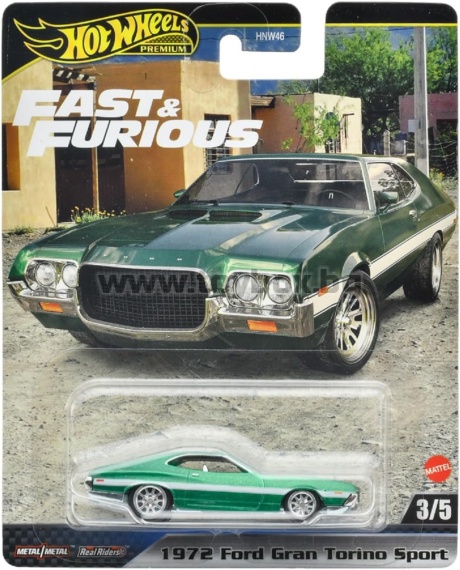 Метални колички Hot Wheels Fast and Furious, 1972 Ford Gran Torino Sport