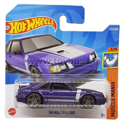 Метална количка Hot Wheels , '84 Mustang SVO