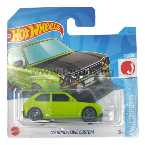 Метална количка Hot Wheels , '73 Honda Civic Custom 