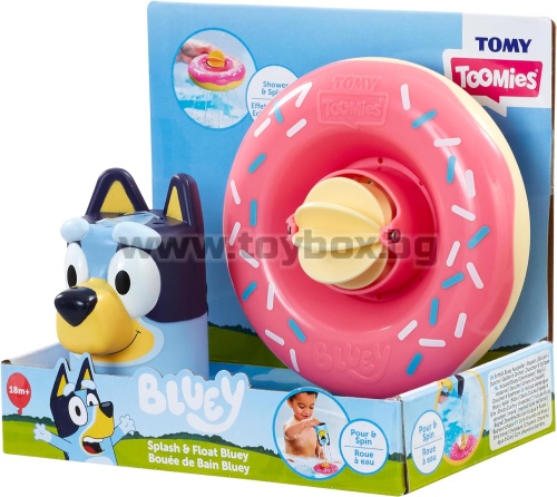 Играчка за баня TOMY Toomies, Блуи и  пояс с водно колело