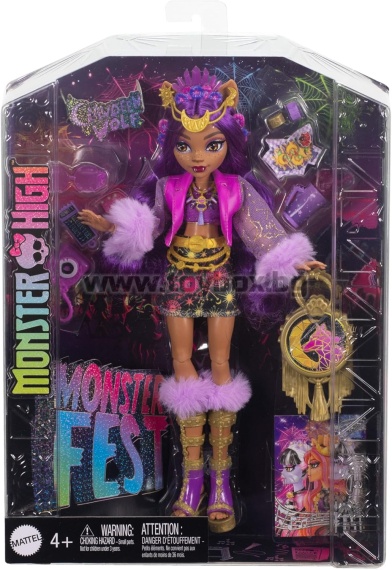 Кукла Monster High Clawdeen Wolf с бляскаво фестивално облекло и фестивални аксесоари