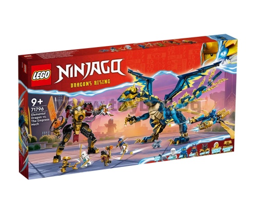 LEGO® NINJAGO® 71796 - Стихиен дракон срещу робот на Императрицата