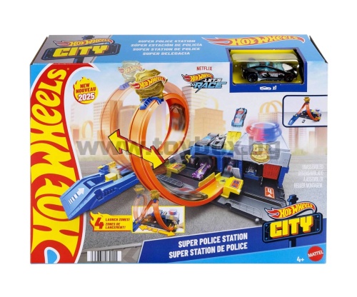 Hot Wheels City - Комплект полицейски участък