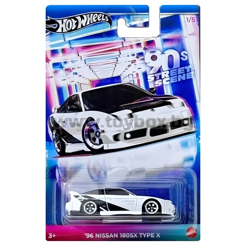 Метални колички Hot Wheels 90's Street Scene, '96 Nissan 180SX Type X