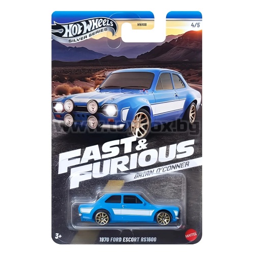 Метална количка Hot Wheels Fast and Furious Brian O'conner, 1970 Ford Escorrt RS1600