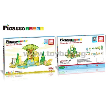 Picasso STEAM Магнитен конструктор Сафари 26 части