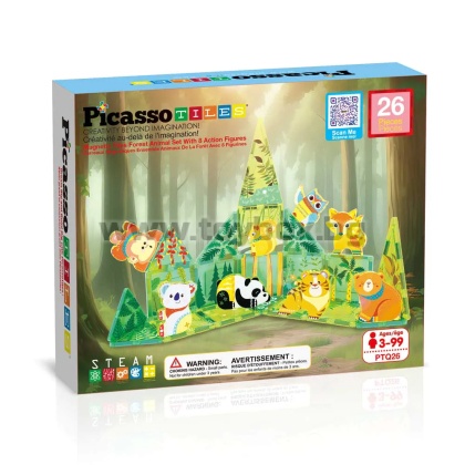 Picasso STEAM Магнитен конструктор Горски животни 26 части