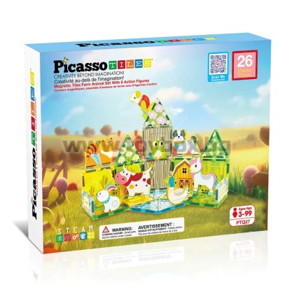 Picasso STEAM Магнитен конструктор Ферма за животни 26 части