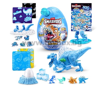 Zuru Dino Smashers - Голямо яйце Дино Ice Age със светлинни ефекти, асортимент