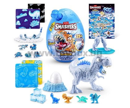 Zuru Dino Smashers - Голямо яйце Дино Ice Age със светлинни ефекти, асортимент