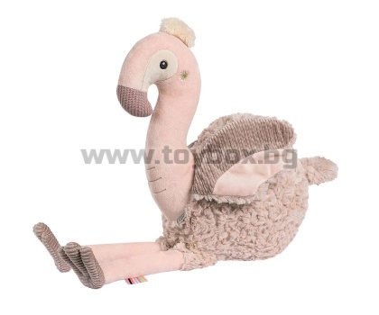 babyFEHN - Мека играчка за гушкане XL Фламинго Lazy, Crazy & Pink, 56 см