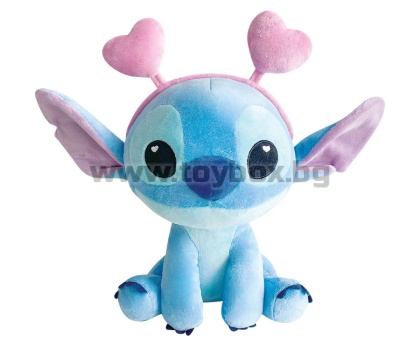 Плюшена играчка Disney - Стич валентинка, 23 см