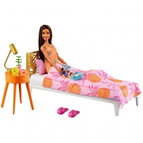 Кукла Barbie - Комплект тематична стая с кукла, спалня