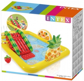 Надуваем център за игра с пързалка Плодове INTEX