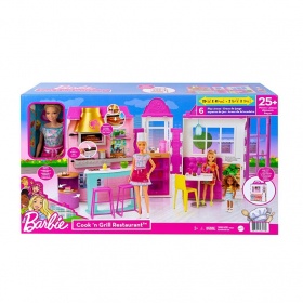 Игрален комплект Barbie - ресторант  с кукла