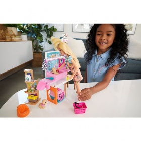 Кукла Barbie - Игрален комплект магазин за домашни любимци