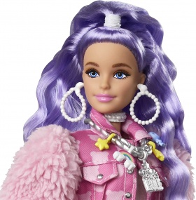 Кукла Barbie Extra - лилава коса