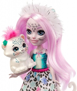 Кукла Enchantimals с животно - Sybill Snow Leopard & Flake