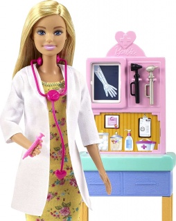Кукла Barbie педиатър,блондинка