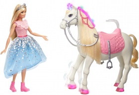 Игрален комплект кукла Barbie модна принцеса с кон