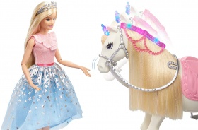 Игрален комплект кукла Barbie модна принцеса с кон