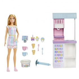 Кукла Barbie - Комплект магазин за сладолед