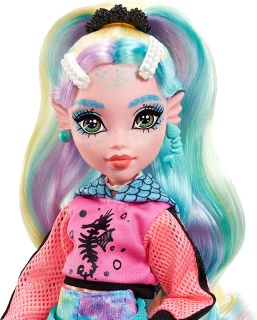 Кукла Monster High, Lagoona Blue с аксесоари и домашен любимец Пираня