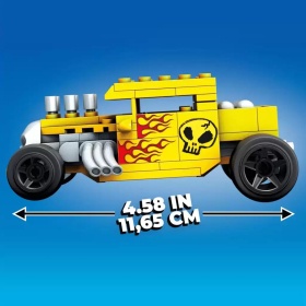 Кола за сглобяване Hot Wheels Mega Construx - Bone Shaker,жълта