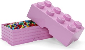 LEGO® кутия за съхранение - Тухличка 8, светло лилава